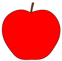 Exif | red apple with stem clipart sketch, op lge 11 cm | Flickr ...