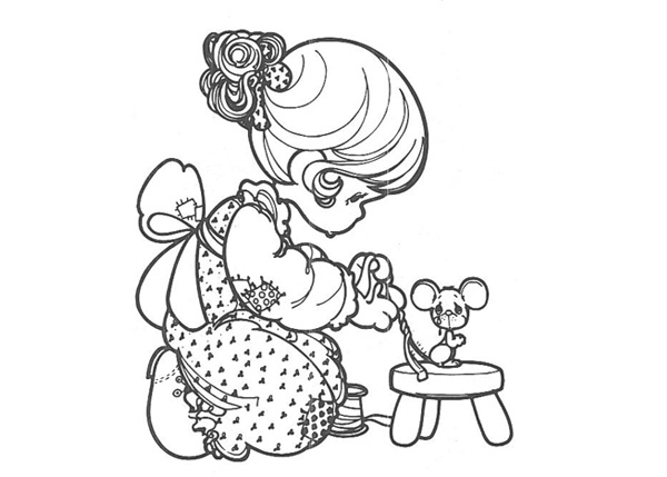 Precious Moments Classic Clip Art Coloring Pages | Hagio Graphic