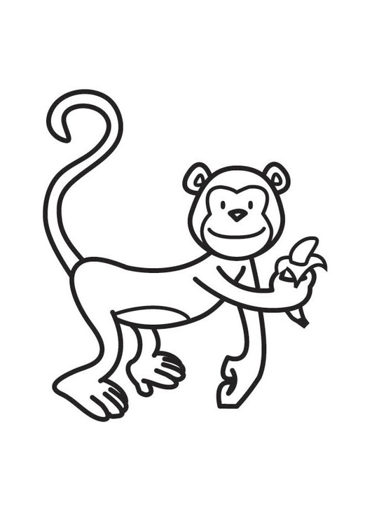 Coloring page monkey - img 17690.