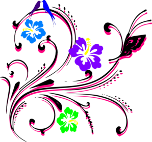 Butterfly Hibiscus clip art - vector clip art online, royalty free ...