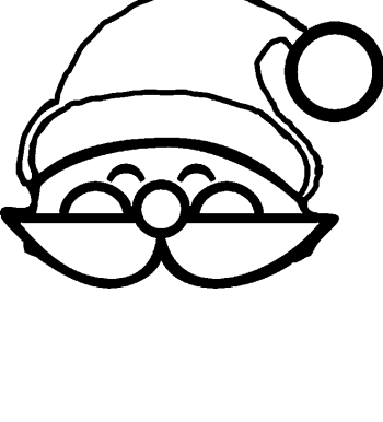 The Old Happy Christmas Santa Hat Coloring Page |christmas ...