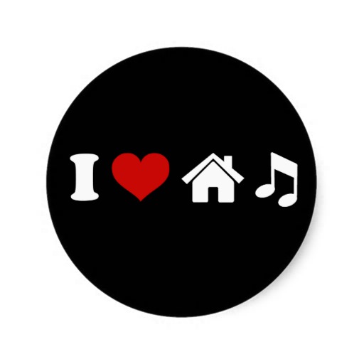 I Love House Music Stickers, I Love House Music Sticker Designs
