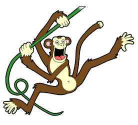 Cartoon Monkey Swinging - ClipArt Best