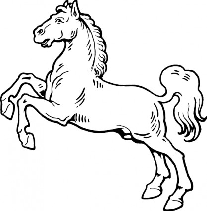 White Horse clip art Free vector in Open office drawing svg ( .svg ...