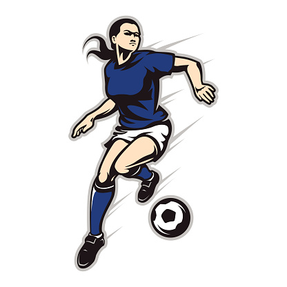 Women's Soccer Clip Art, Vector Images & Illustrations