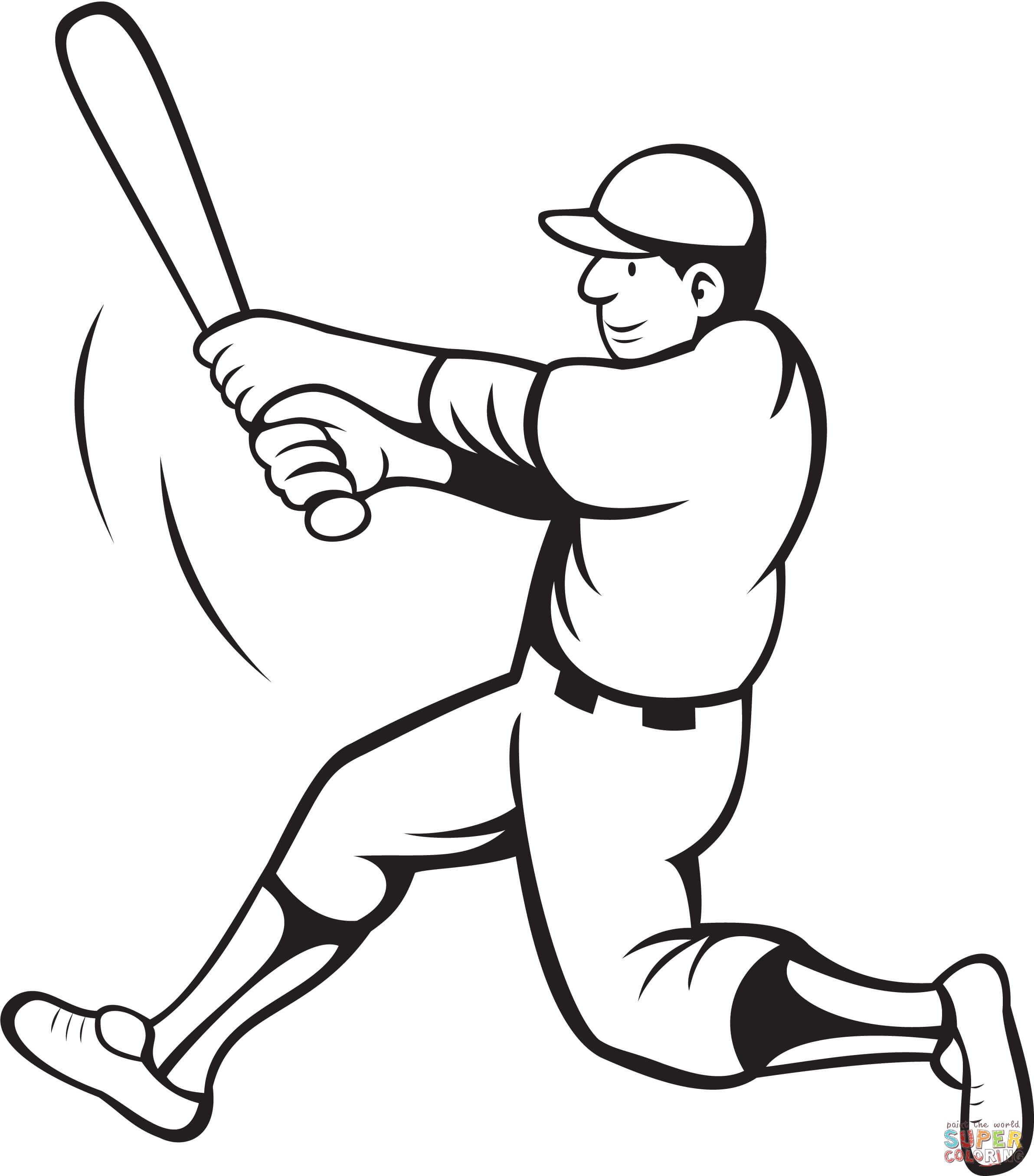 Baseball Player coloring page | Free Printable Coloring Pages