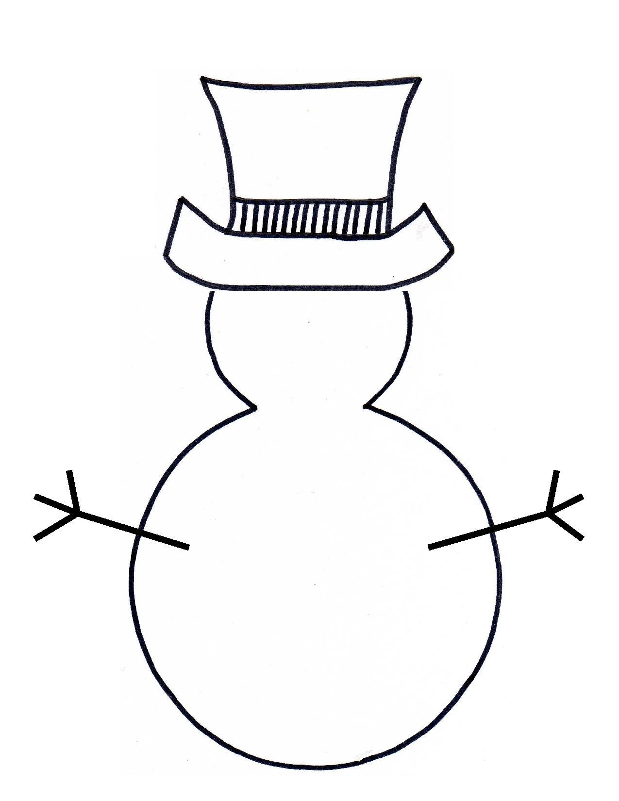 Snowman Outline Clipart