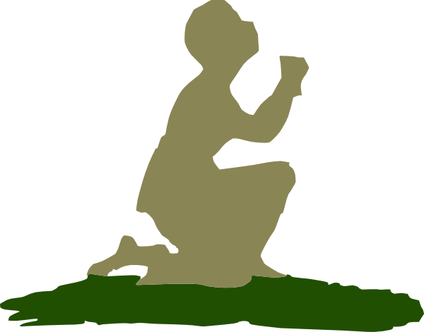 Person praying clipart