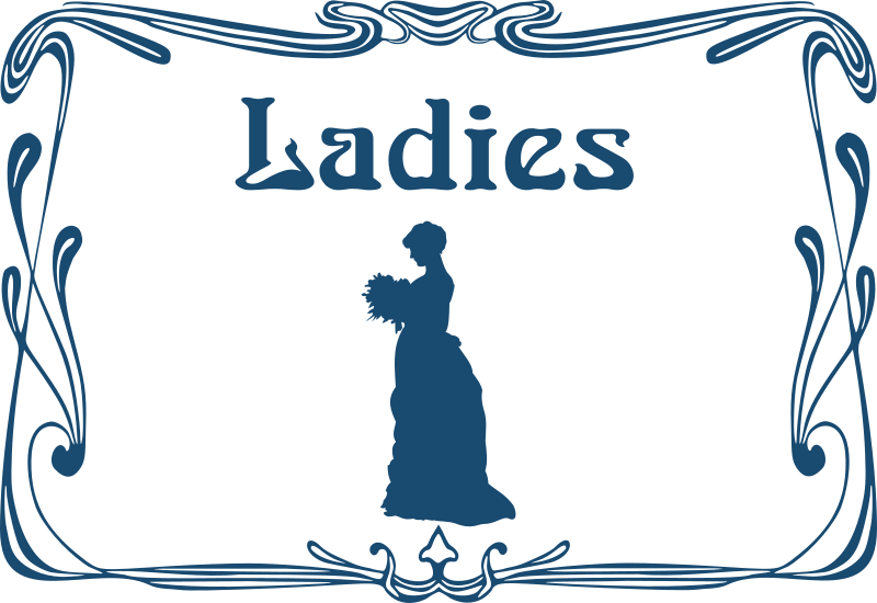 Clipart - Ladies' toilet door sign