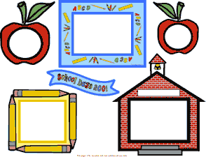 School Picture Frame Clip Art - Free Clipart Images