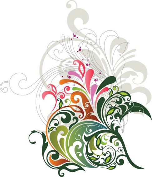 Graphics, Free vector graphics and Floral design