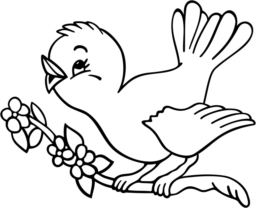 Line Drawing Of Birds Clipart Best