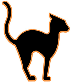 Black cat clipart gif