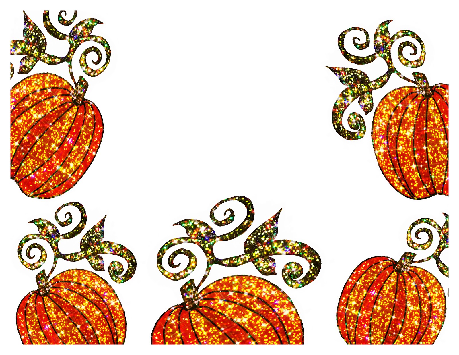 Pumpkin Border Clip Art - Tumundografico