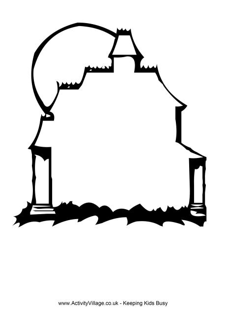 Haunted House Colouring Pages