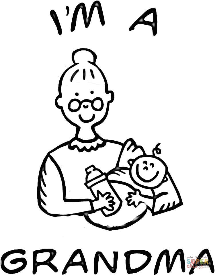 I'm a Grandma coloring page | Free Printable Coloring Pages