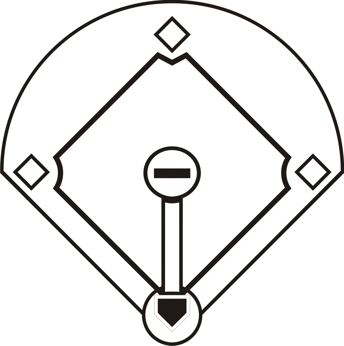 Baseball Diamond Template ClipArt Best