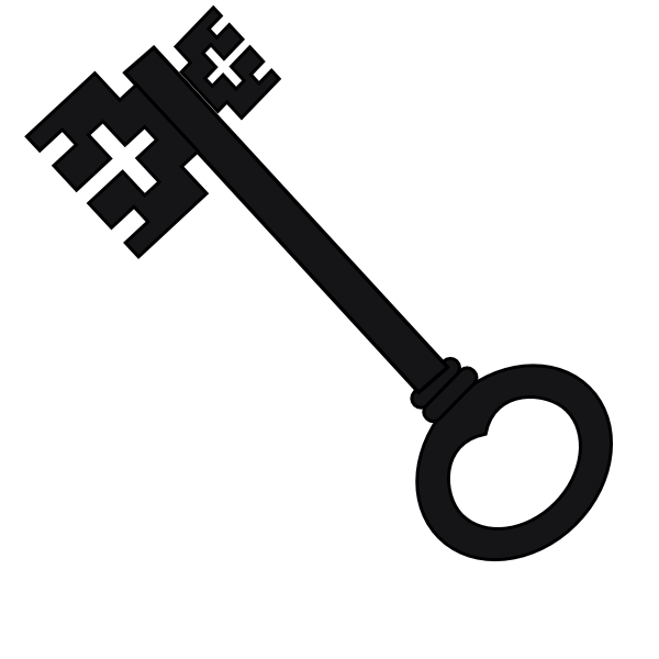 Single Key Clip Art - vector clip art online, royalty ...