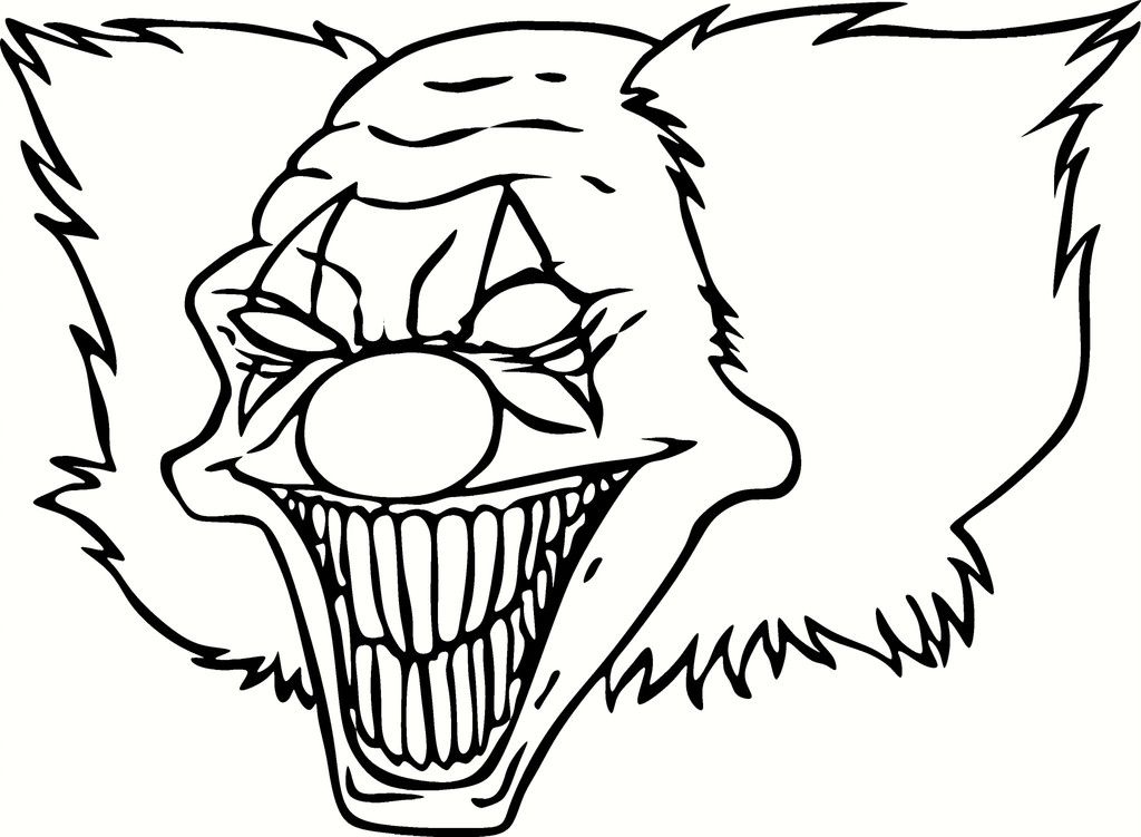 Scary Clown Coloring Pages - AZ Coloring Pages