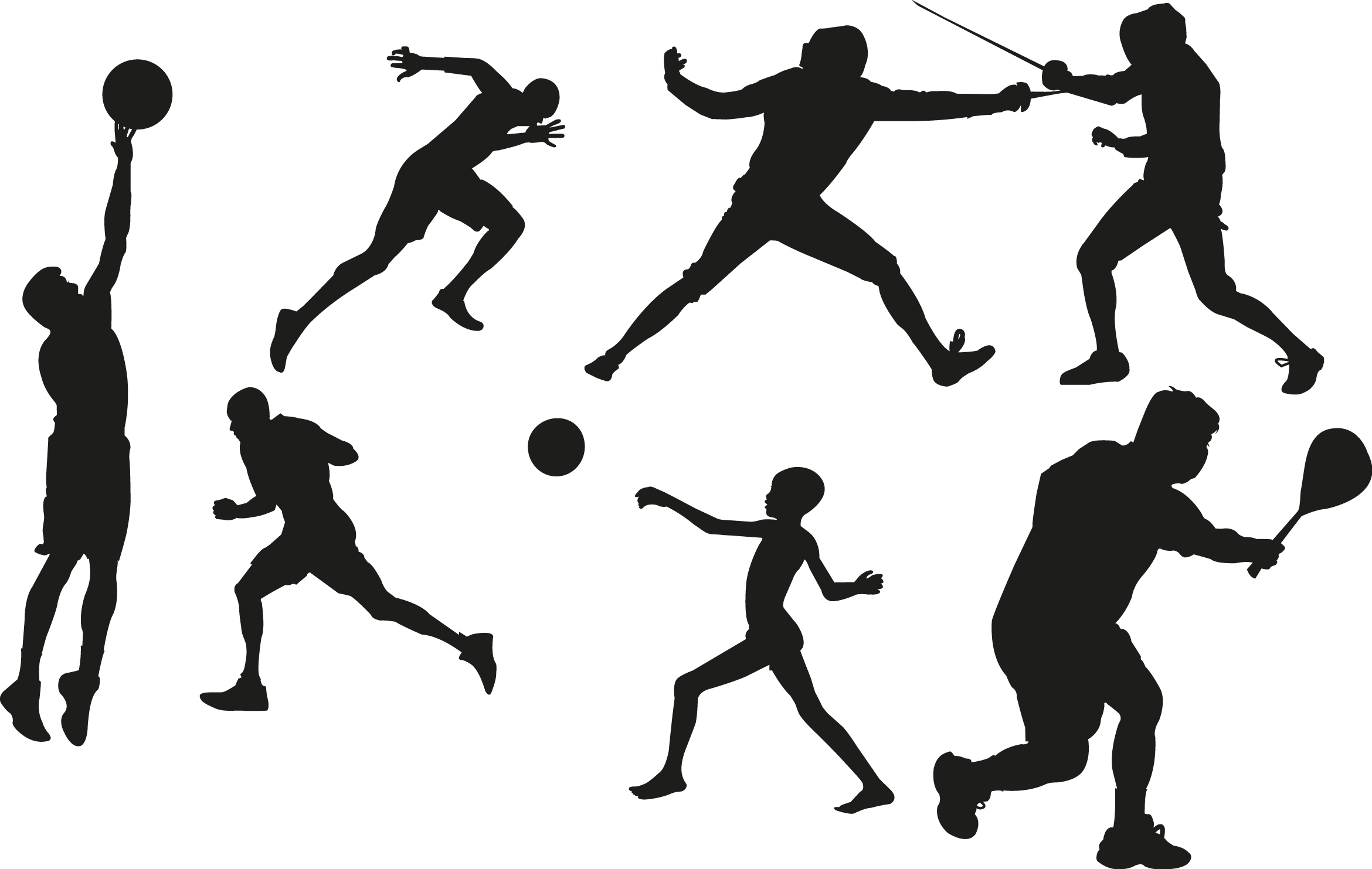 Sports silhouette clipart