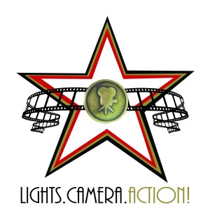 Lights camera action clipart