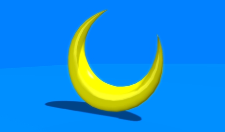 Second Life Marketplace - 1 prim full perm "Cartoon Crescent Moon ...