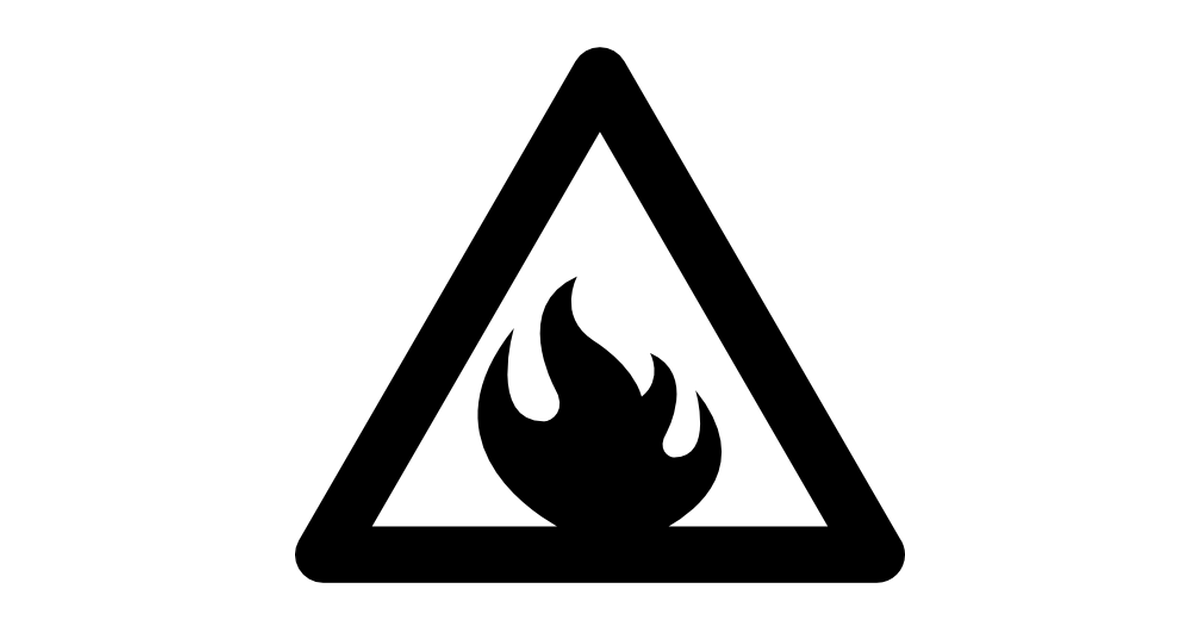 Warning flammable sign - Free signs icons