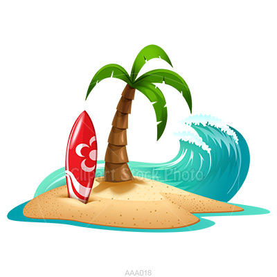 Clipart panda beach palm tree picture