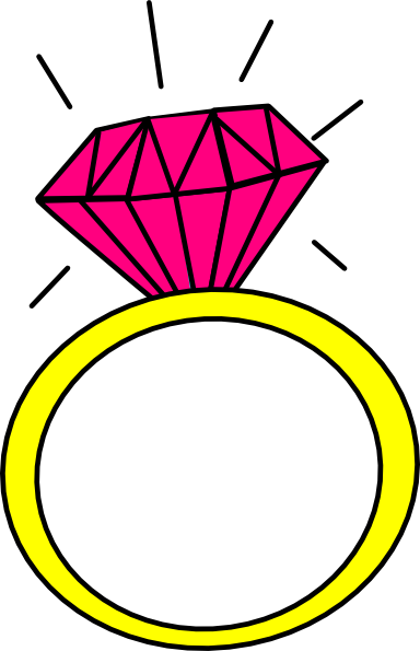 Gold diamond ring clipart