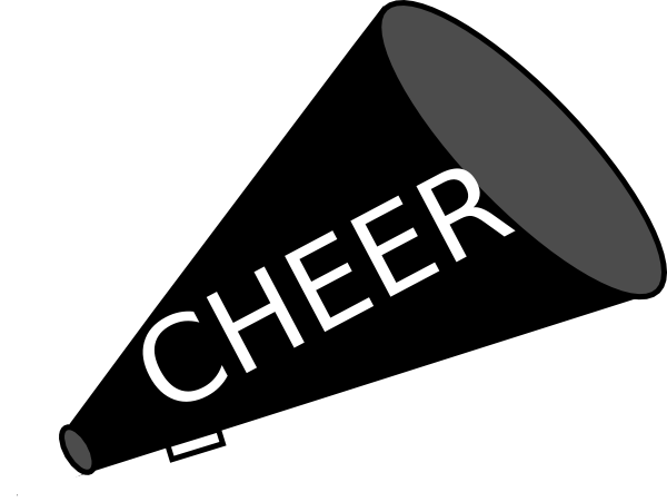 Black And White Cheer Clipart