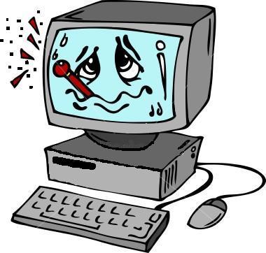 Free sick computer clipart