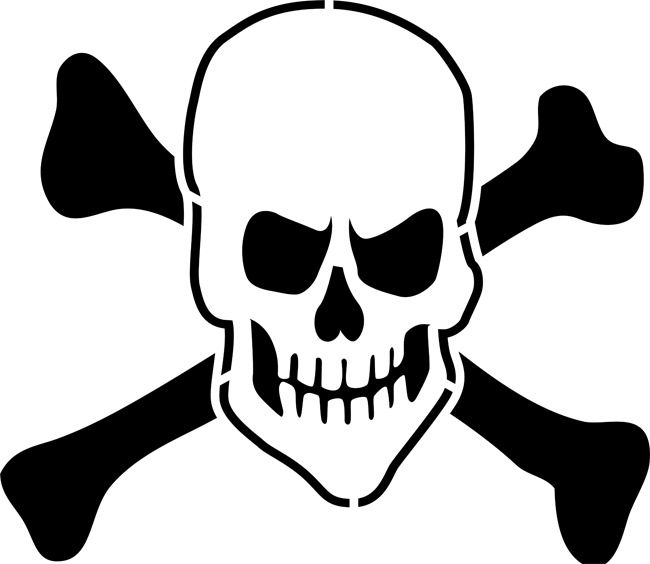 Skull And Crossbones Stencil | Free Download Clip Art | Free Clip ...