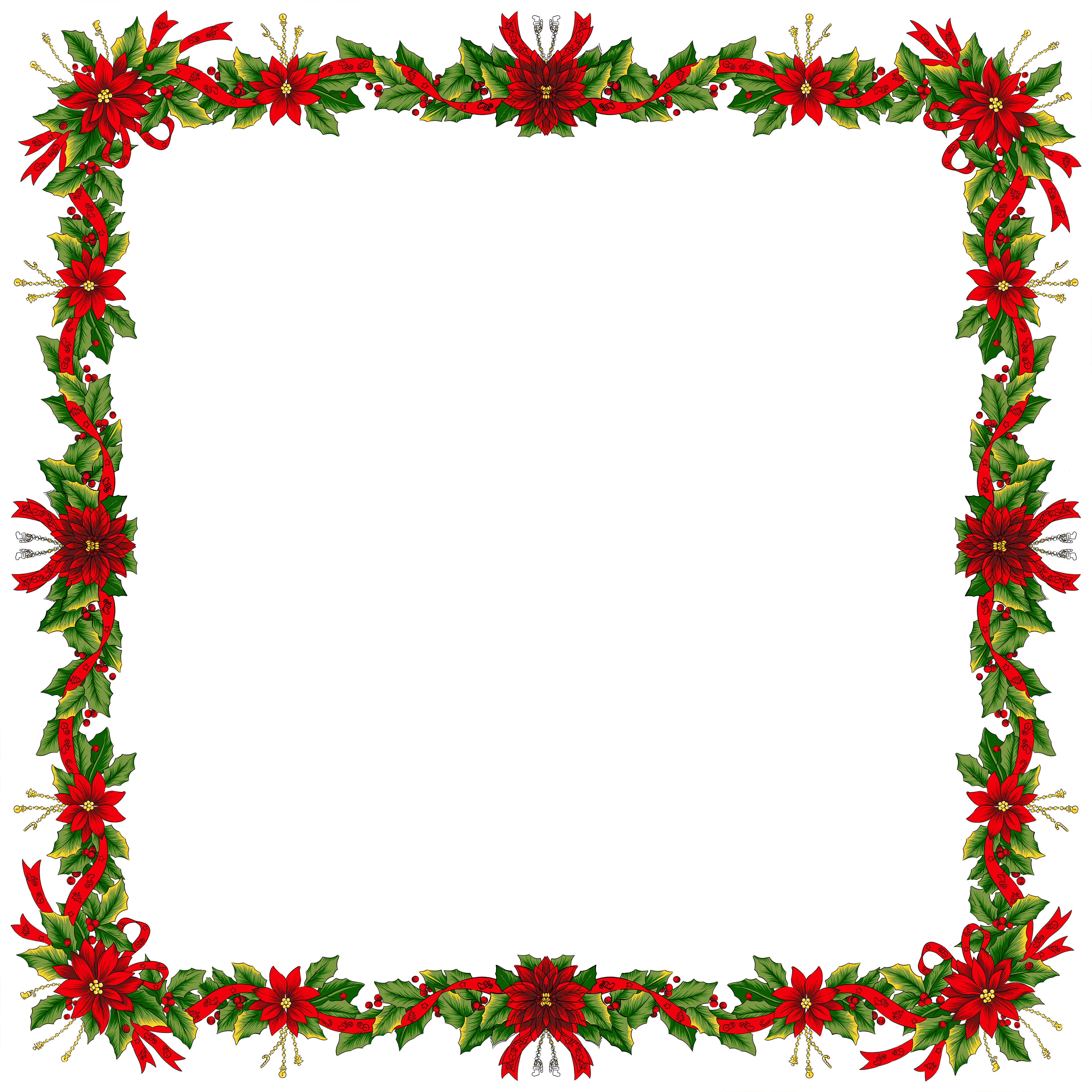 Red Christmas Frame Clipart