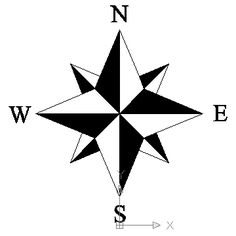 North arrow symbol (dwg : Autocad drawing) | Playhouse | Pinterest