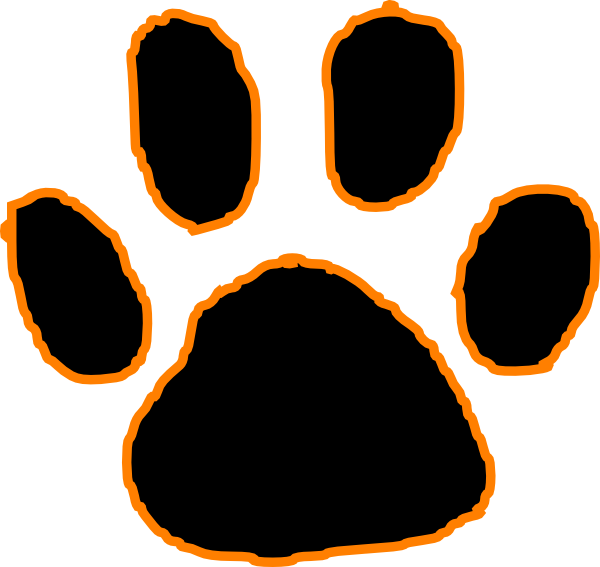 Tiger footprint clipart