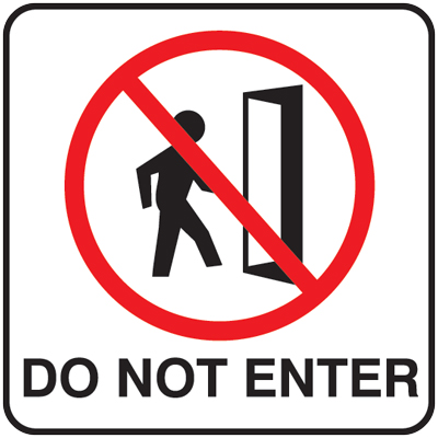 Clipart do not enter