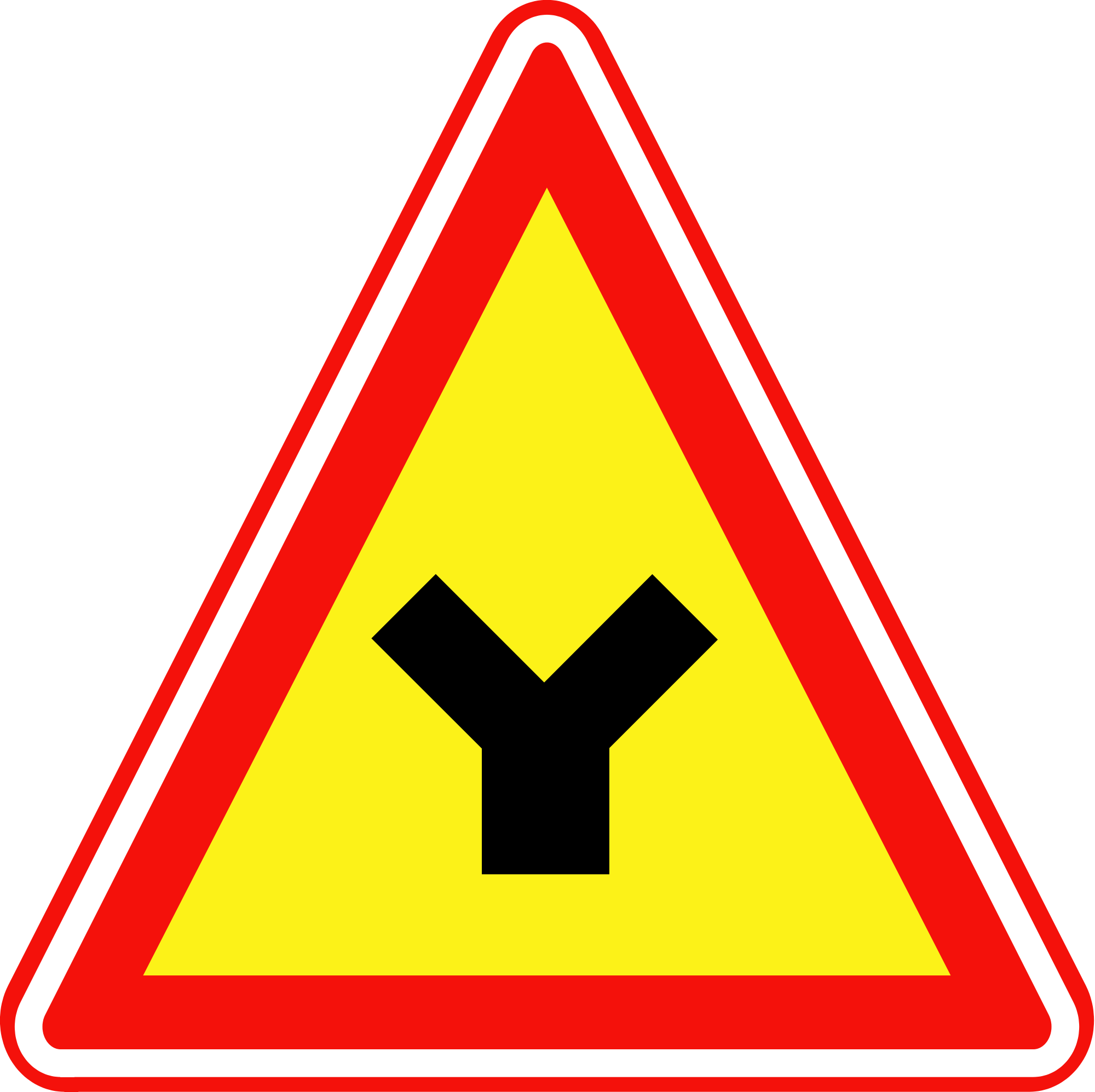 File:Korean Traffic sign (Y-shaped intersection).svg - Wikimedia ...