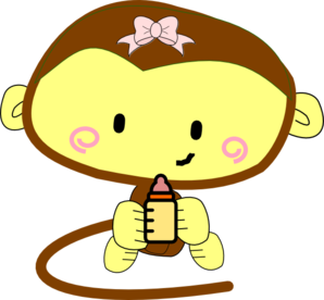 Female monkey clipart