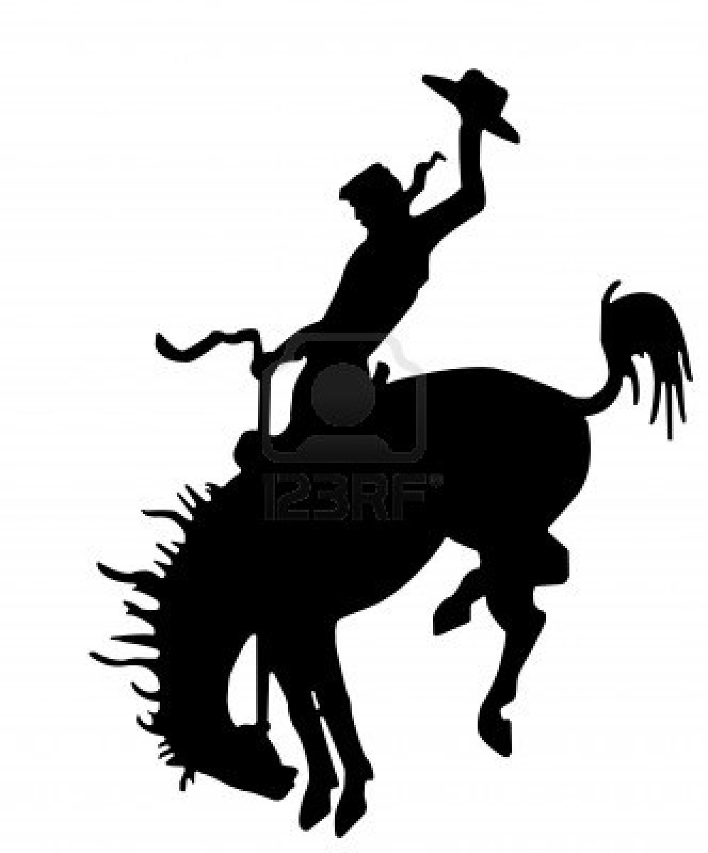 Cowboy silhouette clipart