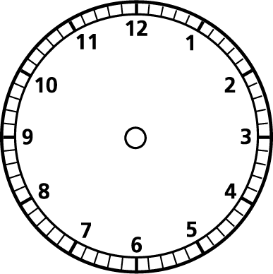 12 Hour Clock Clipart