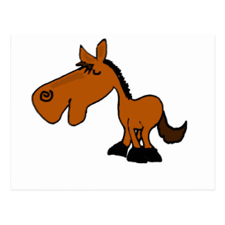 Funny Horse Cartoons Postcards | Zazzle