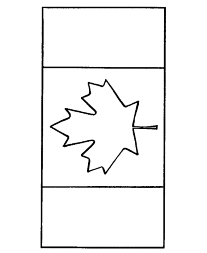 flag of kanada Colouring Pages