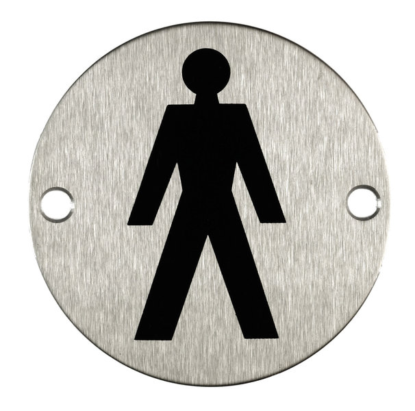 Male Toilet Symbol, Stainless steel A2001