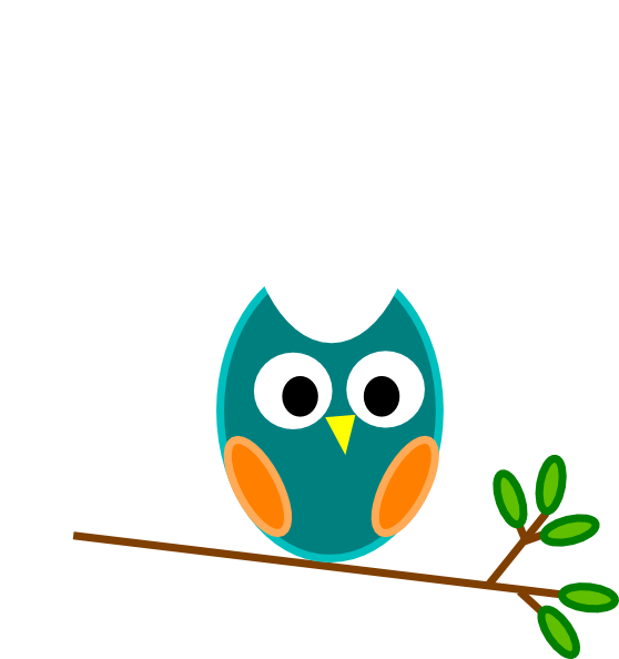 Blue And Orange Owl clip art - vector clip art online, royalty ...