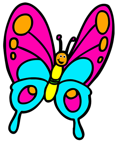 children butterfly clipart