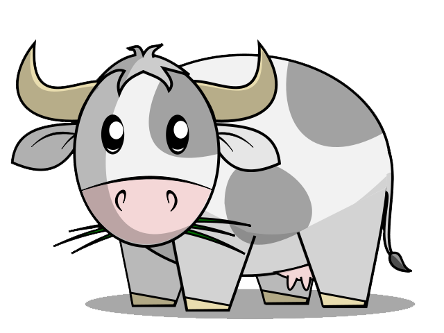 Cute Cow Cartoon Clipart