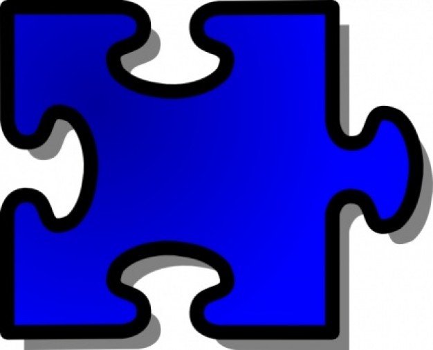 Jigsaw Blue clip art Vector | Free Download