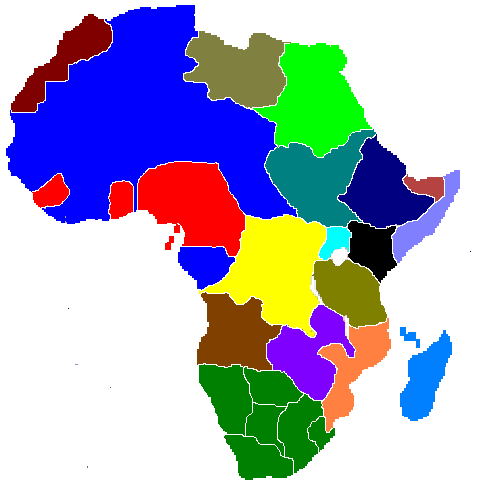 africa political map without names