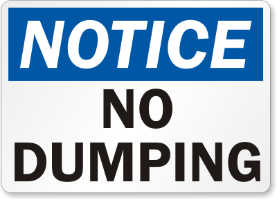 No Dumping Signs, Trash Litter Signs, SKU: S- - ClipArt Best ...