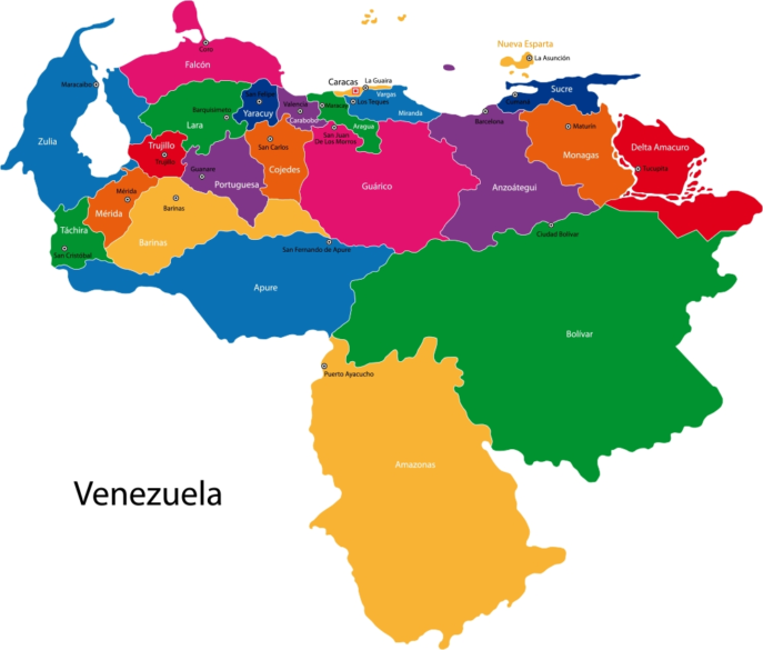 Map Venezuela Map Vigia Venezuela Map‚ Venezuela Atlas Map ...